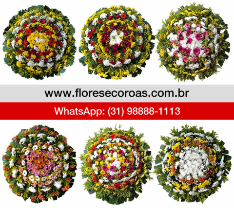 Coroa de flores Barão de Cocais floricultura entrega coroas